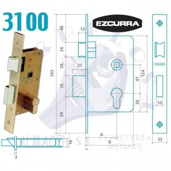 CERRADURA EZCURRA 3100/40 F/LTDO.